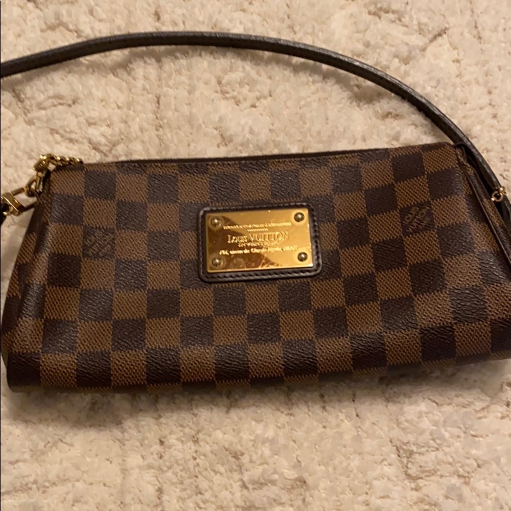 Eva Clutch Damier Ebene Canvas